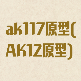 ak117原型(AK12原型)