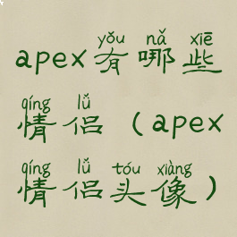 apex有哪些情侣(apex情侣头像)