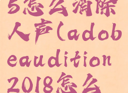 audition1.5怎么消除人声(adobeaudition2018怎么消除人声)
