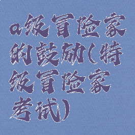 a级冒险家的鼓励(特级冒险家考试)