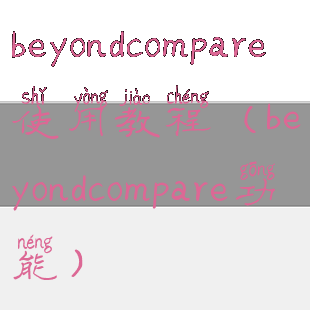 beyondcompare使用教程(beyondcompare功能)