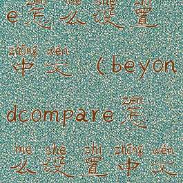 beyondcompare怎么设置中文(beyondcompare怎么设置中文界面)
