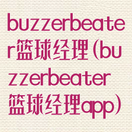 buzzerbeater篮球经理(buzzerbeater篮球经理app)