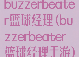 buzzerbeater篮球经理(buzzerbeater篮球经理手游)