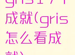 gris17个成就(gris怎么看成就)