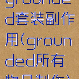 grounded套装副作用(grounded所有物品制作)