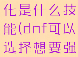 dnf神术强化是什么技能(dnf可以选择想要强化的技能)