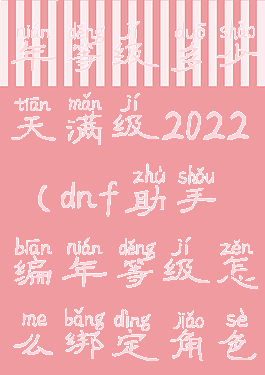 dnf助手编年等级多少天满级2022(dnf助手编年等级怎么绑定角色)
