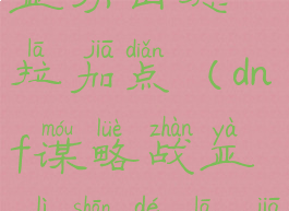 dnf谋略战亚历山德拉加点(dnf谋略战亚历山德拉加点推荐)