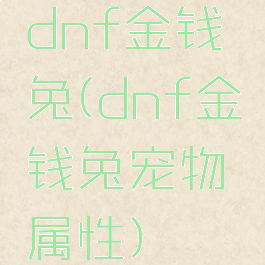 dnf金钱兔(dnf金钱兔宠物属性)