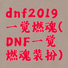 dnf2019一觉燃魂(DNF一觉燃魂装扮)