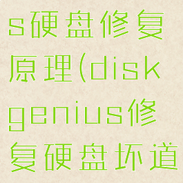 diskgenius硬盘修复原理(diskgenius修复硬盘坏道教程)
