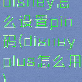 disney怎么设置pin码(disneyplus怎么用)