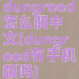 dungreed怎么调中文(dungreed有手机版吗)