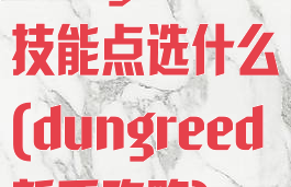 dungreed技能点选什么(dungreed新手攻略)
