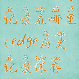 edge的历史记录在哪里(edge历史记录保存位置)