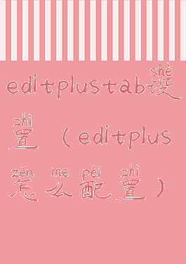 editplustab设置(editplus怎么配置)