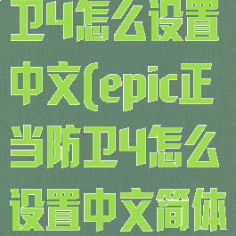 epic正当防卫4怎么设置中文(epic正当防卫4怎么设置中文简体)