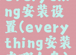 everything安装设置(everything安装在哪个盘)