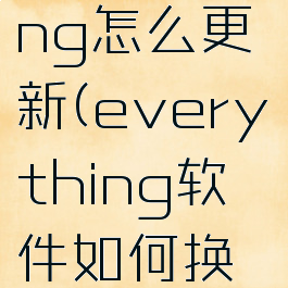 everything怎么更新(everything软件如何换成中文)