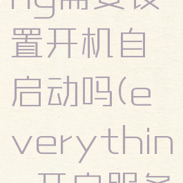 everything需要设置开机自启动吗(everything开启服务器功能)