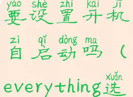 everything需要设置开机自启动吗(everything选项设置)