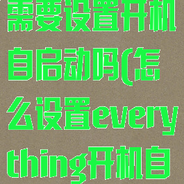 everything需要设置开机自启动吗(怎么设置everything开机自启动)