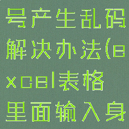 excel表格输入身份证号产生乱码解决办法(excel表格里面输入身份证号码后乱码)