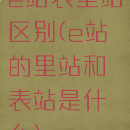 e站表里站区别(e站的里站和表站是什么)