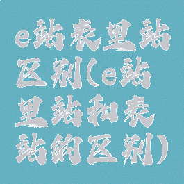 e站表里站区别(e站里站和表站的区别)