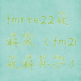 fmrte22破解版(fm21破解补丁)