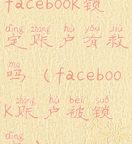 facebook锁定账户有救吗(facebook账户被锁定)