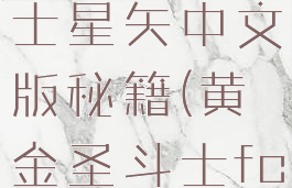 fc游戏圣斗士星矢中文版秘籍(黄金圣斗士fc秘籍)