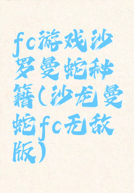 fc游戏沙罗曼蛇秘籍(沙龙曼蛇fc无敌版)