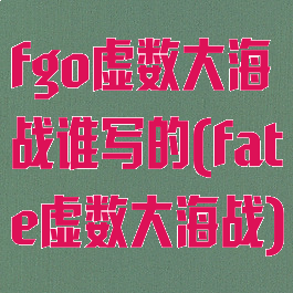 fgo虚数大海战谁写的(fate虚数大海战)