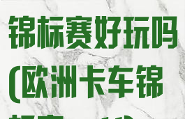 fia欧洲卡车锦标赛好玩吗(欧洲卡车锦标赛ps4)