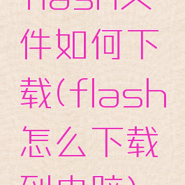 flash文件如何下载(flash怎么下载到电脑)