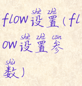 flow设置(flow设置参数)