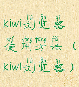 kiwi浏览器使用方法(kiwl浏览器)
