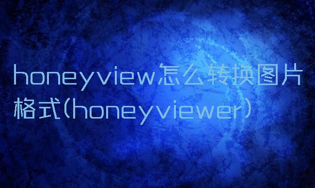 honeyview怎么转换图片格式(honeyviewer)