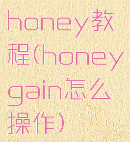 honey教程(honeygain怎么操作)