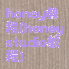 honey教程(honeystudio教程)