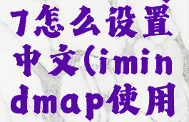 imindmap7怎么设置中文(imindmap使用教程)