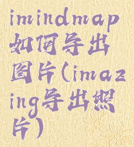 imindmap如何导出图片(imazing导出照片)