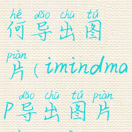 imindmap如何导出图片(imindmap导出图片不清晰)