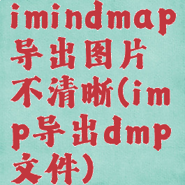 imindmap导出图片不清晰(imp导出dmp文件)