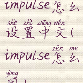 impulse怎么设置中文(impulse怎么用)