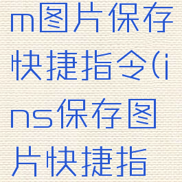 instagram图片保存快捷指令(ins保存图片快捷指令下载)