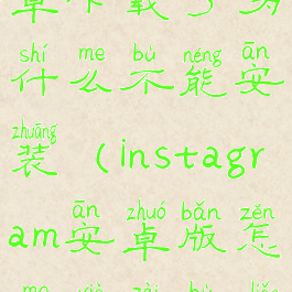 instagram安卓下载了为什么不能安装(instagram安卓版怎么下载不了)