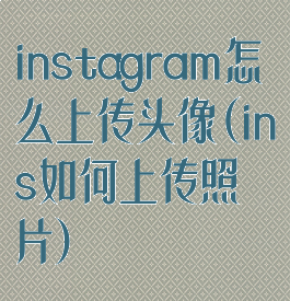 instagram怎么上传头像(ins如何上传照片)